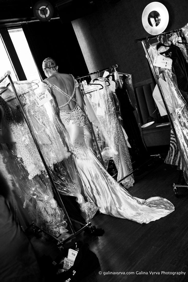 Garments prepared for the runway presentation